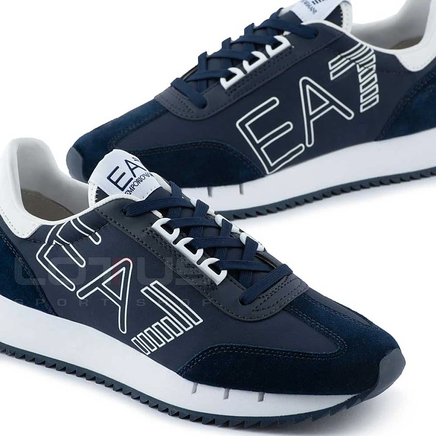 МЪЖКИ ОБУВКИ EA7 EMPORIO ARMANI X8X101-N527 BLACK&WHITE VINTAGE ТЪМНОСИНИ