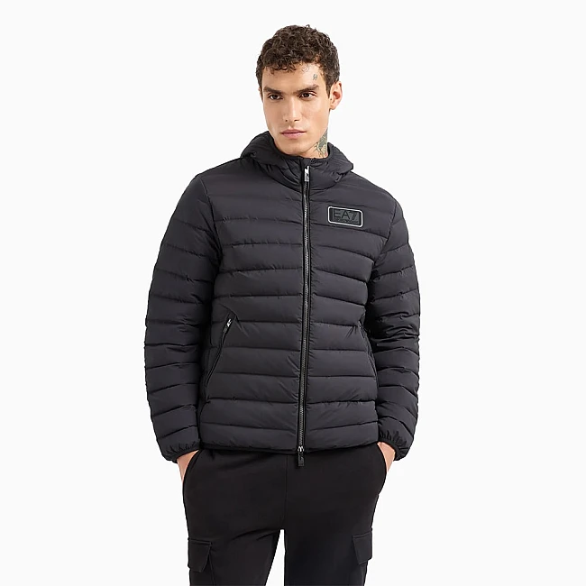 МЪЖКО ЯКЕ EA7 EMPORIO ARMANI 6DPB16-1200 MOUNTAIN M DOWN MEDIUM HOODED JACKET ЧЕРНО