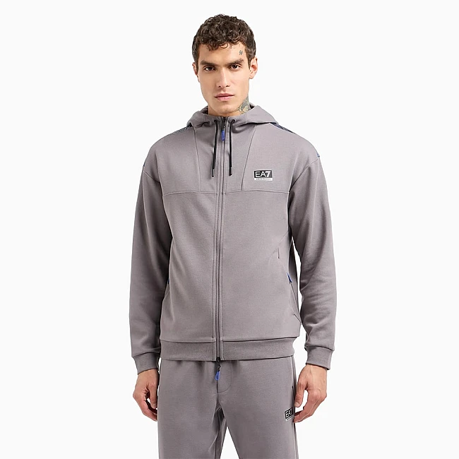 МЪЖКО ГОРНИЩЕ EA7 EMPORIO ARMANI 6DPM24-1992 NATURAL VENTUS7 M HOODIE FZ СИВО