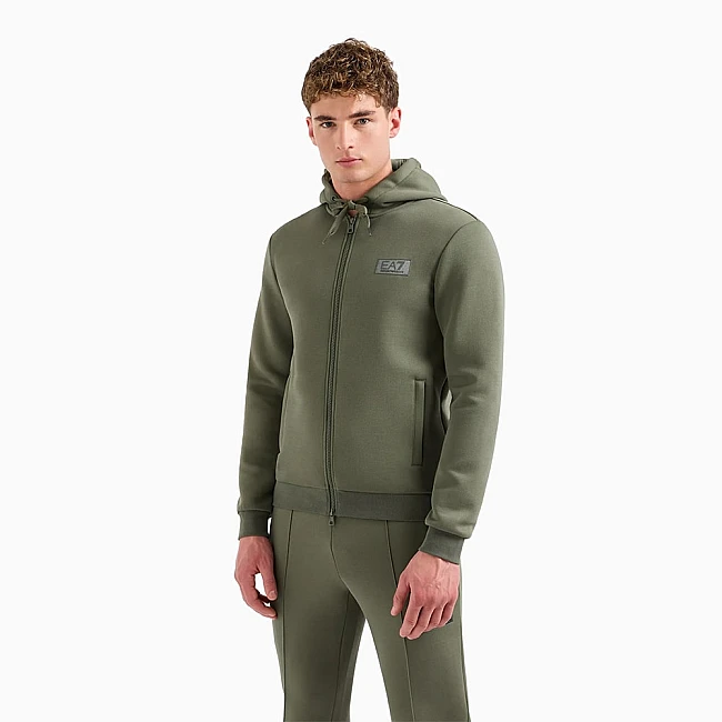 МЪЖКО ГОРНИЩЕ EA7 EMPORIO ARMANI 6DPM26-1846 TENNIS CLUB M HOODIE FZ CO PL ТЪМНОЗЕЛЕНО