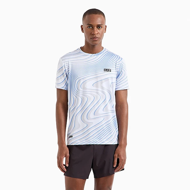 МЪЖКА ТЕНИСКА EA7 EMPORIO ARMANI 6DPT31-2212 VENTUS7 M TEE SS GRAPHIC ALLOVER PL ST СИВА