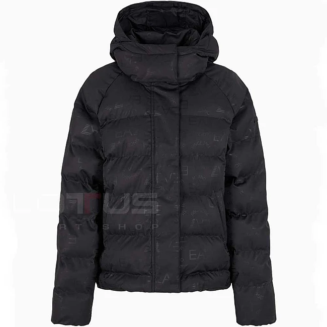 ДАМСКО ЯКЕ EA7 EMPORIO ARMANI 6DTB12-1200 MOUNTAIN WINTER W BOMBER JACKET EXTRA PADDED MONOGRAM ЧЕРНО