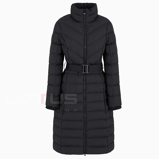 ДАМСКО ЯКЕ EA7 EMPORIO ARMANI 6DTL02-1200 MOUNTAIN WINTER LONG JACKETS MEDIUM PADDED BELT ЧЕРНО