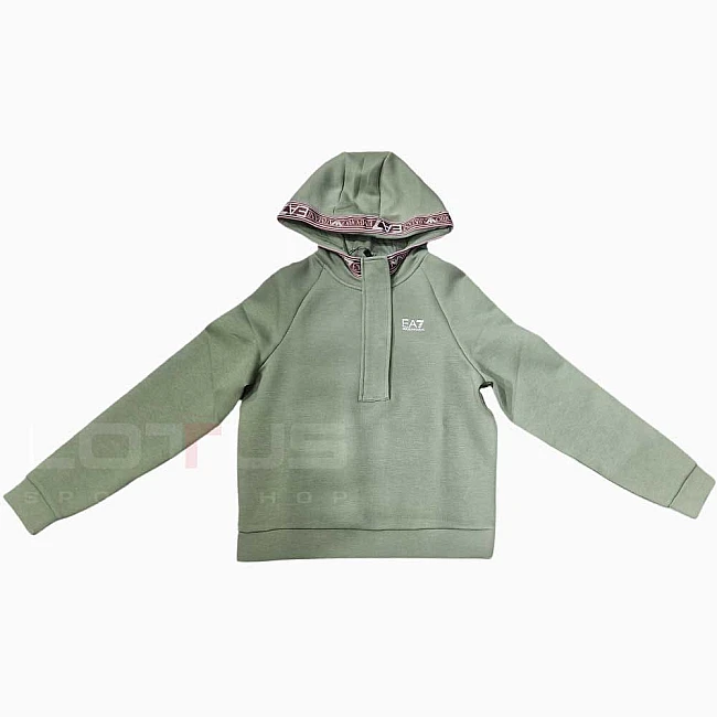ДАМСКИ СУИТШЪРТ EA7 EMPORIO ARMANI 6DTM38-1898 NATURAL VENTUS7 W HOODIE HZ ЗЕЛЕН