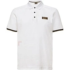 МЪЖКА ТЕНИСКА EA7 EMPORIO ARMANI 7M000022-U0002 TRAIN GOLD LABEL M POLO PIMA PQ БЯЛА