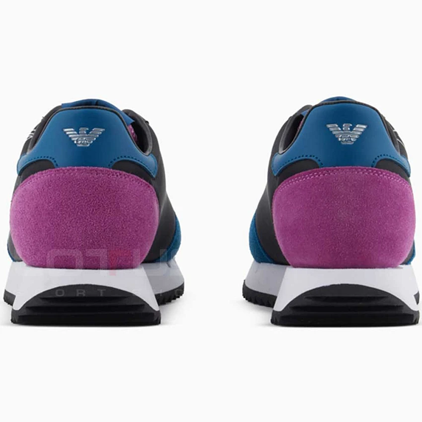 ДАМСКИ ОБУВКИ EA7 EMPORIO ARMANI X8X101-T986 BLACK&WHITE VINTAGE ЧЕРНИ/ЛИЛАВИ