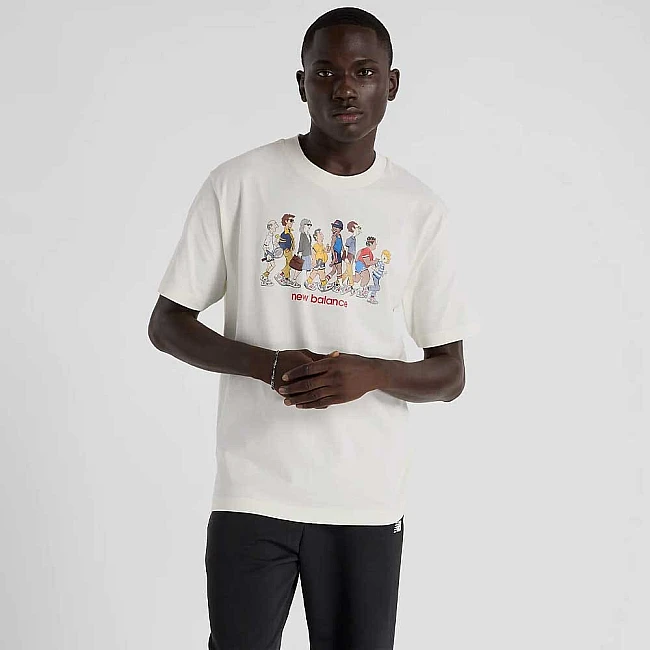 МЪЖКА ТЕНИСКА NEW BALANCE MT43553NWG SHIRT ATHLETICS RELAXED ARCHIVE WALK T-SHIRT БЕЖОВА