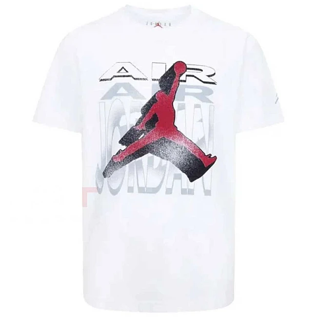 ДЕТСКА ТЕНИСКА ЗА МОМЧЕ NIKE B JORDAN AIR 2 3D SS TEE БЯЛА