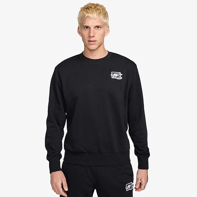 МЪЖКА БЛУЗА NIKE FZ0764-010 CLUB FT CREW BOLT ЧЕРНА