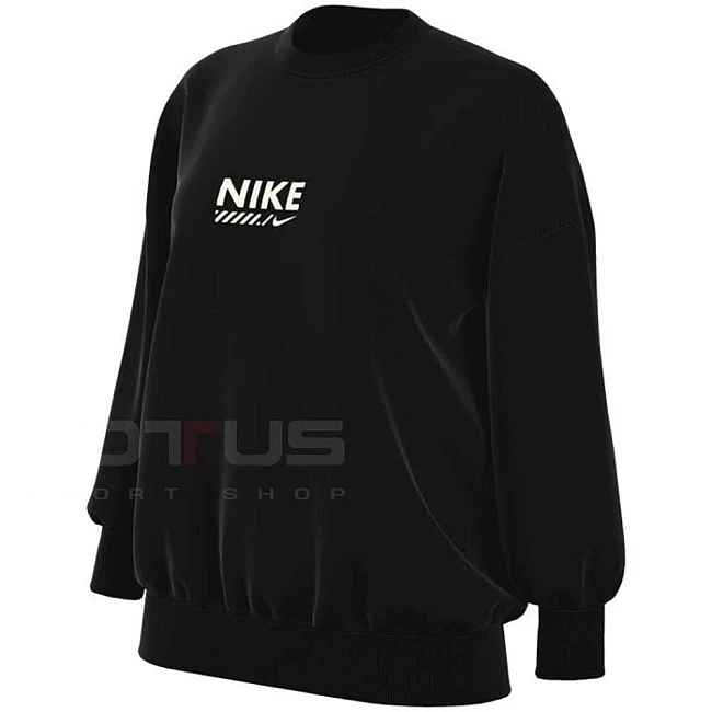 ДАМСКА БЛУЗА NIKE HM4318-010 NSW FLC OS CREW GLS ЧЕРНА