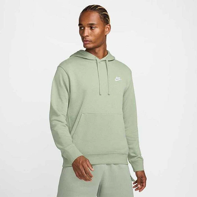 МЪЖКО ГОРНИЩЕ NIKE CZ7857-370 NSW CLUB HOODIE PO FT ЗЕЛЕНО
