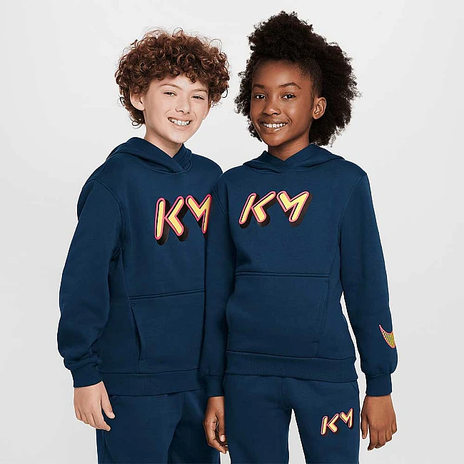 ДЕТСКИ СУИТШЪРТ ЗА МОМЧЕ NIKE FZ5321-478 KYLIAN MBAPPE CLUB FLC HDY СИН