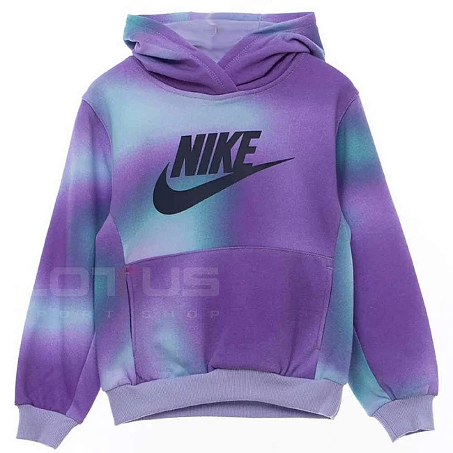 ДЕТСКИ СУИТШЪРТ ЗА МОМИЧЕ NIKE 36M173-PB7 SOLARIZED PULL OVER ЛИЛАВ