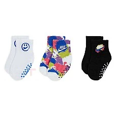 БЕБЕШКИ ЧОРАПИ ЗА МОМЧЕ NIKE NN1095-001 BOYS 3PK GRIPPER БЕЛИ/ЧЕРНИ/СИНИ