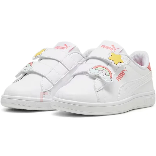 ДЕТСКИ ОБУВКИ PUMA 39728601 SMASH 3.0 BADGES V PS БЕЛИ