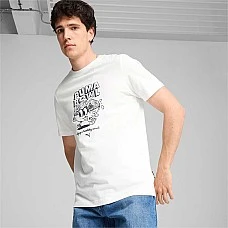 МЪЖКА ТЕНИСКА PUMA 62800402 GRAPHICS FUTURE CAT TEE БЯЛА