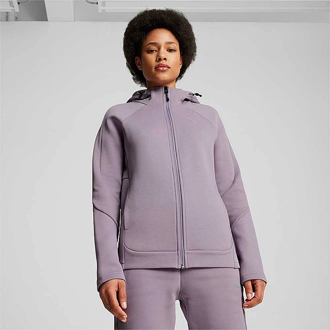 ДАМСКО ГОРНИЩЕ PUMA 68167030 EVOSTRIPE FULL-ZIP HOODIE БЛЕДОЛИЛАВО