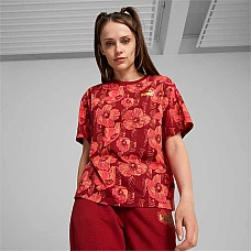 ДАМСКА ТЕНИСКА PUMA 68169213 ESS+ CLASS ACT AOP TEE ЧЕРВЕНА