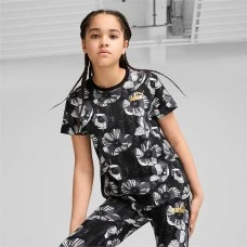 ДЕТСКА ТЕНИСКА ЗА МОМИЧЕ PUMA 68176701 ESS+ CLASS ACT AOP TEE G ЧЕРНА