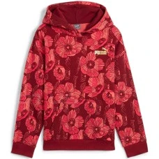 ДЕТСКИ СУИТШЪРТ ЗА МОМИЧЕ PUMA 68176913 ESS+ CLASS ACT AOP HOODIE FL G ЧЕРВЕН