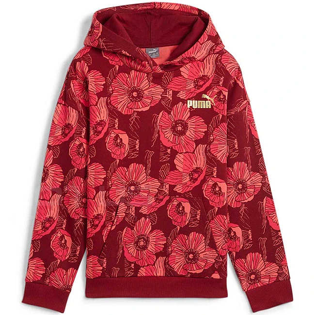 ДЕТСКИ СУИТШЪРТ ЗА МОМИЧЕ PUMA 68176913 ESS+ CLASS ACT AOP HOODIE FL G ЧЕРВЕН
