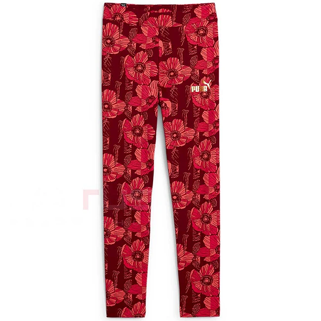 ДЕТСКИ КЛИН ЗА МОМИЧЕ PUMA 68177013 ESS+ CLASS ACT LEGGINGS AOP G ЧЕРВЕН