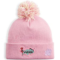 ДЕТСКА ЗИМНА ШАПКА ЗА МОМИЧЕ PUMA X TROLLS 02554202 BEANIE БЛЕДОЛИЛАВА