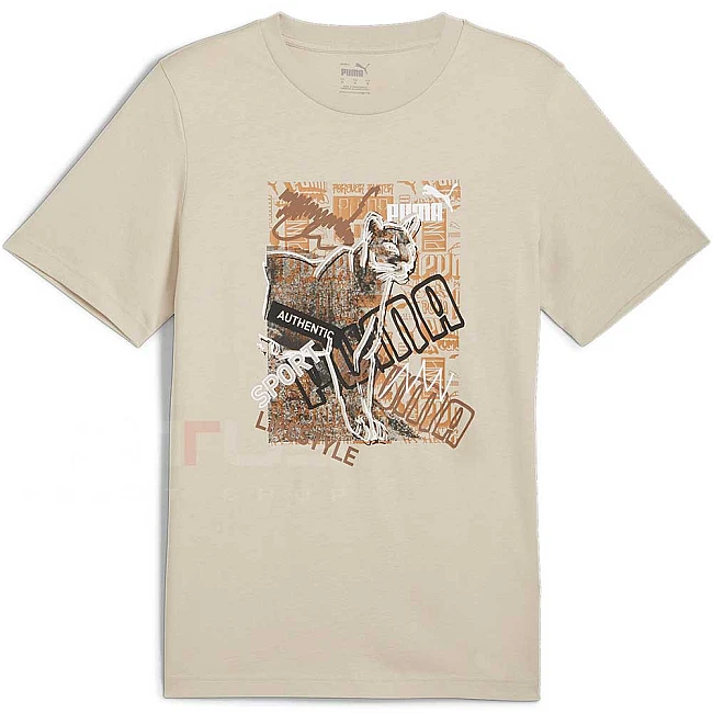 МЪЖКА ТЕНИСКА PUMA 68321368 GRAPHICS PHOTOPRINT TEE БЕЖОВА