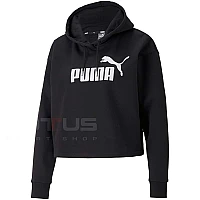 ДАМСКИ СУИТШЪРТ PUMA 58686901 ESS CROPPED LOGO HOODIE FL ЧЕРЕН