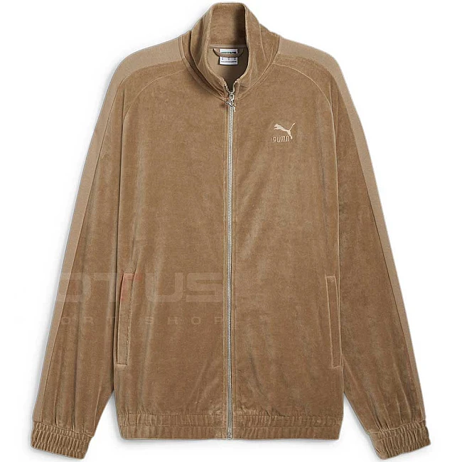 ДАМСКО ГОРНИЩЕ PUMA 62671267 T7 OVERSIZED VELOUR TRACK JACKET СВЕТЛОКАФЯВО