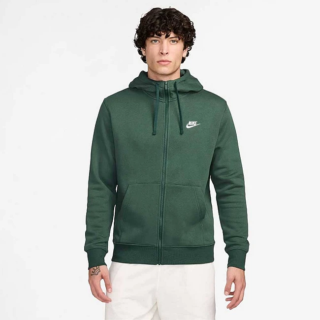 МЪЖКО ГОРНИЩЕ NIKE BV2645-010 NSW CLUB HOODIE FZ BB ЗЕЛЕНО