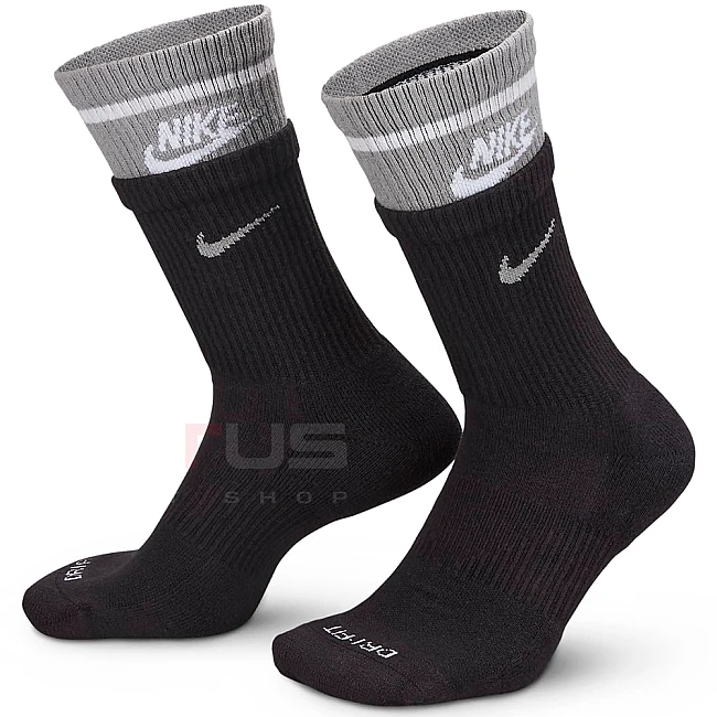 ЧОРАПИ NIKE FN3148-001 ED PLS CSH CRW 1PR 144 DN ЧЕРНИ/СИВИ