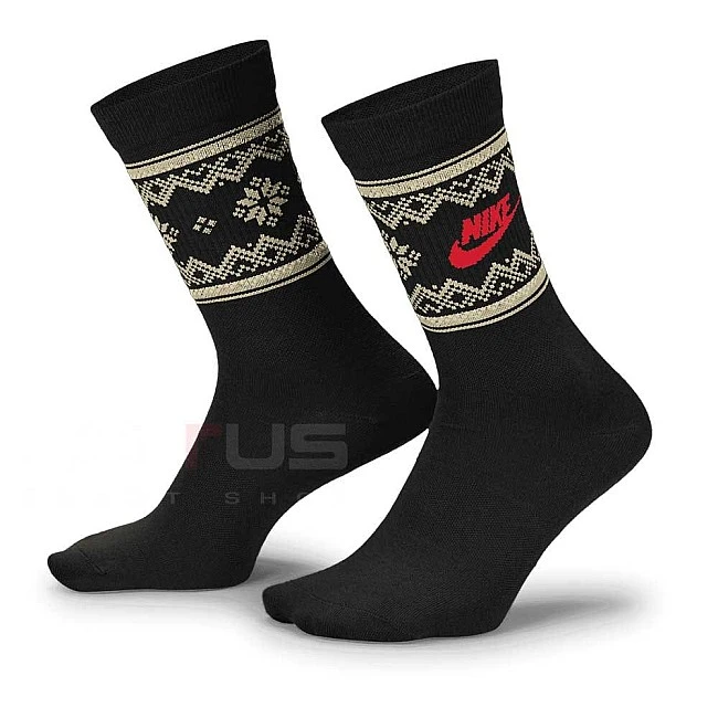 ЧОРАПИ NIKE FZ3071-010 ESS CRW 1PR-200 FAIR ISLE ЧЕРНИ