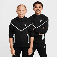 ДЕТСКО ГОРНИЩЕ ЗА МОМЧЕ NIKE NSW TCH FLC SSNL TF+ WR FZ ЧЕРНО
