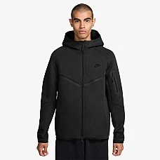 МЪЖКО ГОРНИЩЕ NIKE HV0949-010 TCH FLC FZ WR HOODIE ЧЕРНО