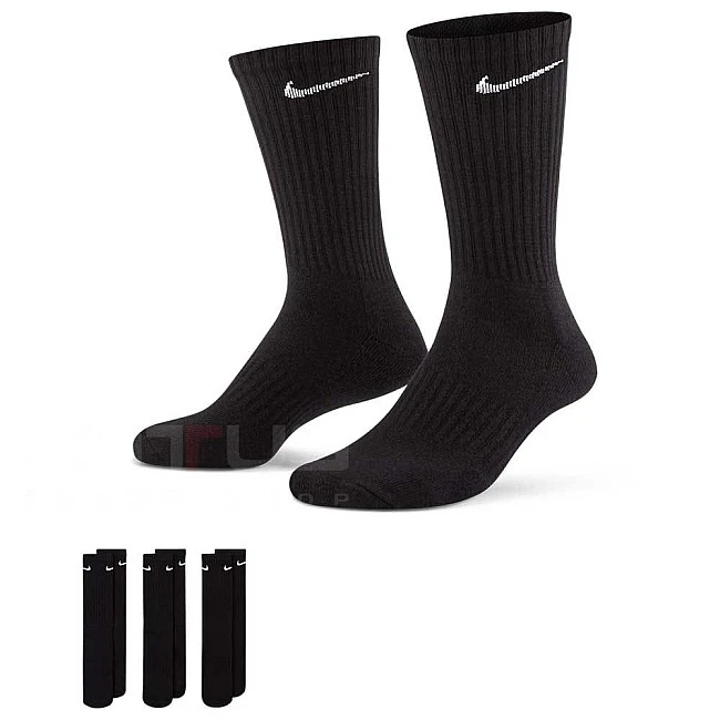 ЧОРАПИ NIKE SX7664-010 EVERYDAY CUSH CREW 3PR - 132 ЧЕРНИ