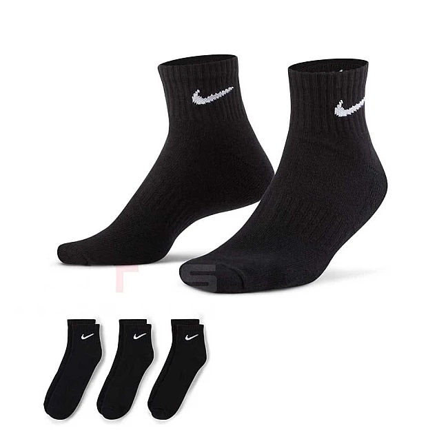 ЧОРАПИ NIKE SX7667-010 EVERYDAY CUSH ANKLE 3PR - 132N ЧЕРНИ