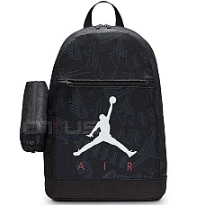 ДЕТСКА РАНИЦА NIKE 9B0503-KR5 JORDAN AIR SCHOOL BACKPACK СИВА/ЧЕРНА