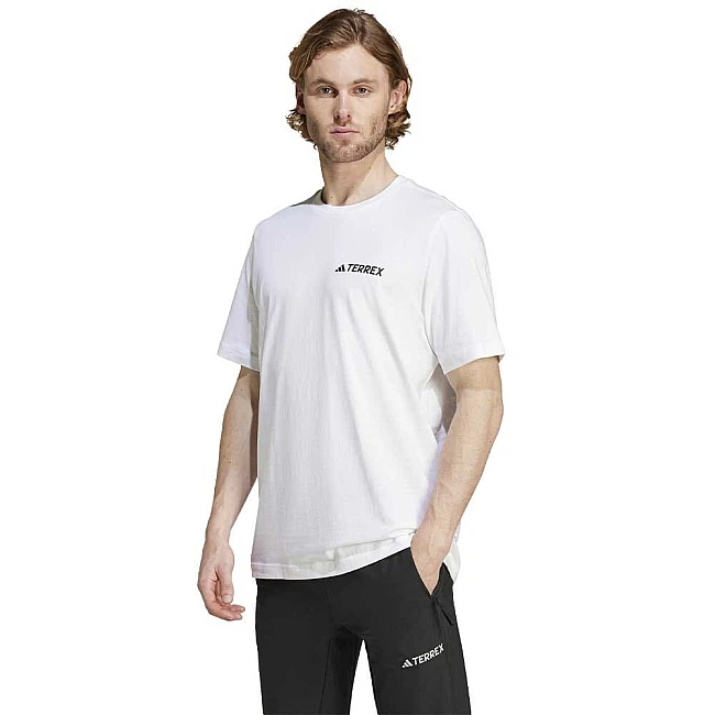 МЪЖКА ТЕНИСКА ADIDAS IZ0465 TX MOUNTAIN TEE БЯЛА