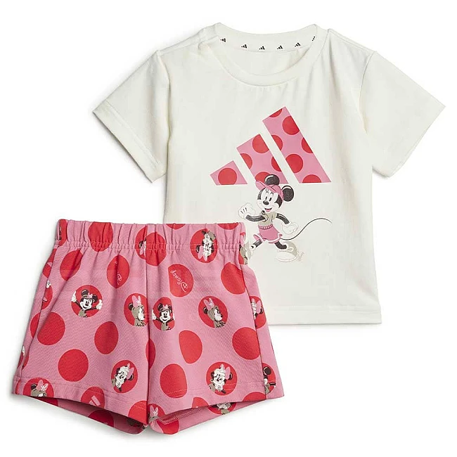 БЕБЕШКИ СПОРТЕН ЕКИП ЗА МОМИЧЕ ADIDAS JF3626 DY MINI T SET БЯЛ/РОЗОВ