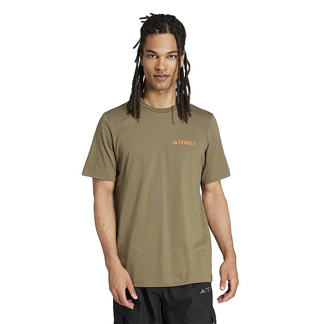 МЪЖКА ТЕНИСКА ADIDAS JI9408 TX MOUNTAIN TEE МАСЛИНЕНО ЗЕЛЕНА