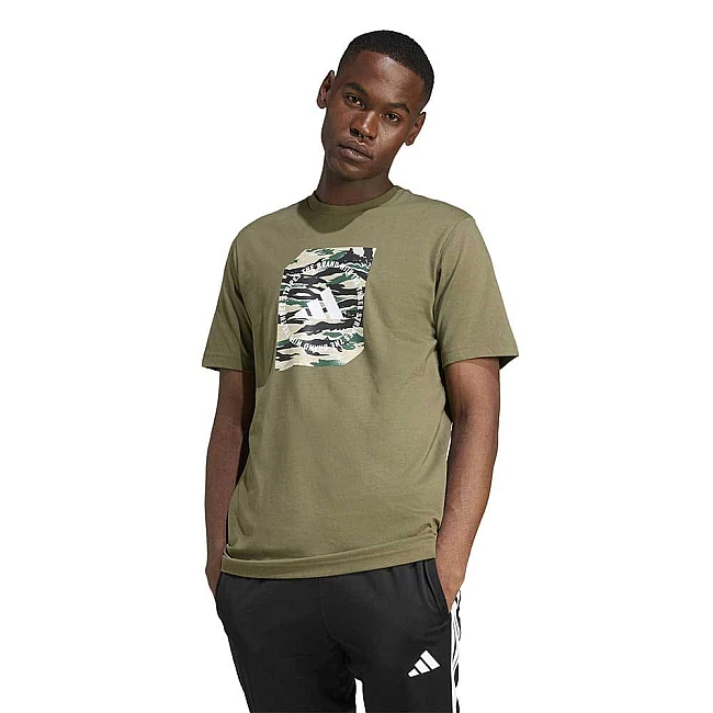 МЪЖКА ТЕНИСКА ADIDAS JM0388 C CAMO BOX TEE МАСЛИНЕНО ЗЕЛЕНА