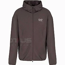 МЪЖКО ГОРНИЩЕ EA7 EMPORIO ARMANI 7M000127-U6278 NATURAL VENTUS7 M HOODIE FZ СИВО-КАФЯВО