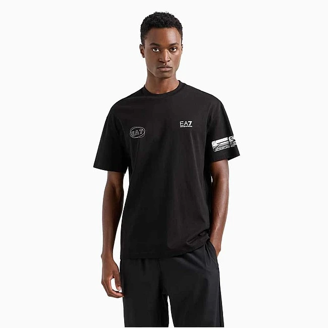 МЪЖКА ТЕНИСКА EA7 EMPORIO ARMANI 7M000302-UC001 GRAPHIC SERIES M TEE SS GOLD ЧЕРНА