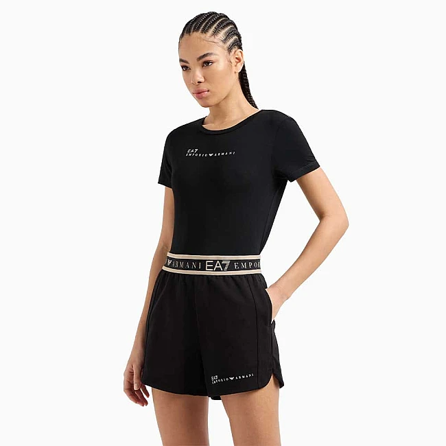 ДАМСКИ КЪСИ ПАНТАЛОНИ EA7 EMPORIO ARMANI 7W000280-UC001 NATURAL VENTUS7 W SHORTS ЧЕРНИ