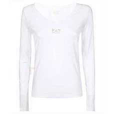ДАМСКА БЛУЗА EA7 EMPORIO ARMANI 8NTT52-0101 TRAIN SHINY W TEE LS VN БЯЛА