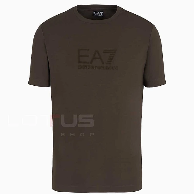 МЪЖКА ТЕНИСКА EA7 EMPORIO ARMANI 7M000092-U6139 LUX M TEE SS MO PL BIG LOGO КАФЯВА