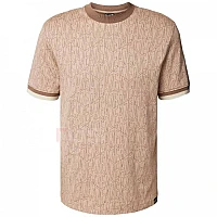 МЪЖКА ТЕНИСКА EA7 EMPORIO ARMANI 7M000099-U6155 GRAPHIC SERIES M TEE SS MONOGRAM JACQUARD СИВО-КАФЯВА