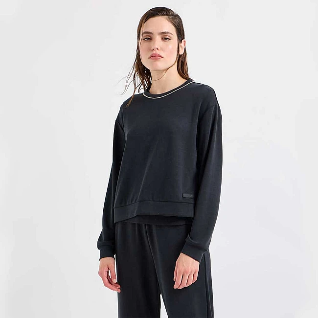 ДАМСКА БЛУЗА EA7 EMPORIO ARMANI 7W000142-UC001 PRECIOUS W T-TOP FZ ЧЕРНА