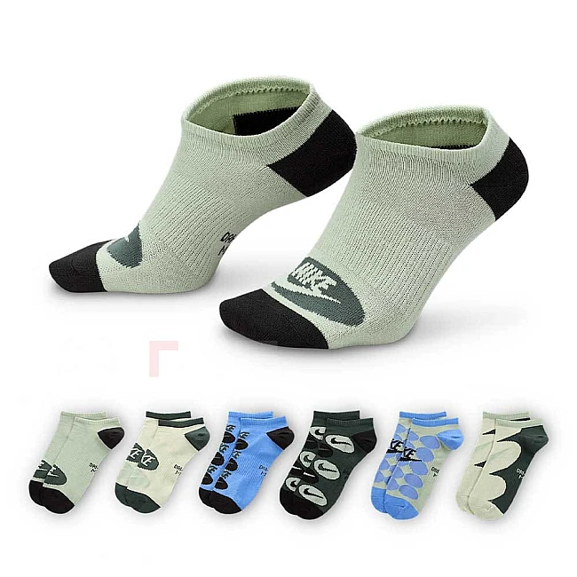 ЧОРАПИ NIKE FB3281-906 EVERYDAY LT NS 6PR ЗЕЛЕНИ/СИНИ